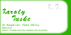 karoly tuske business card
